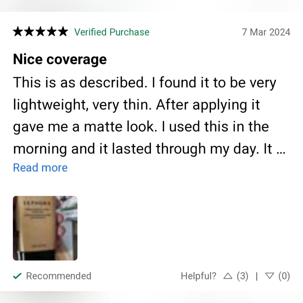 🌸 Sephora Collection Matte Perfection Lightweight Tinted Moisturizer Taffeta 13 - Picture 7 of 14